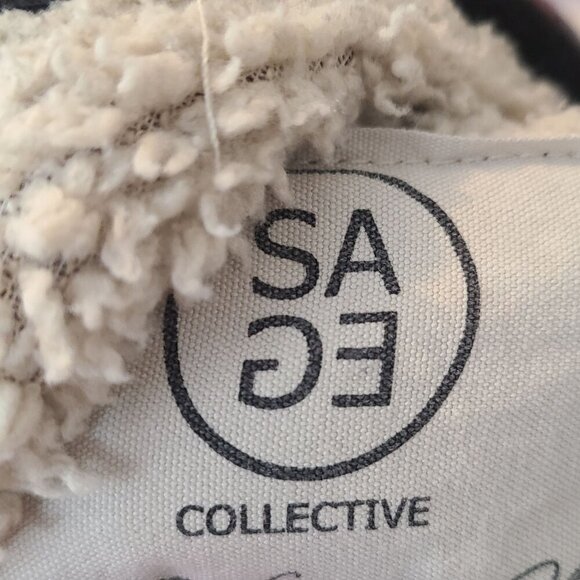 Sage Collective Women's Long Sleeve Plaid Super Plush Sherpa Lined Fleece Shirt - Picture 7 of 7